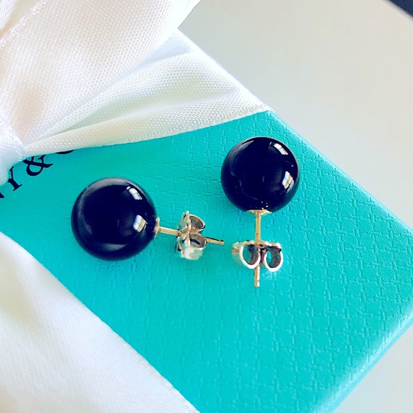 Tiffany & Co. Jewelry - 🌹FINAL SALE - 10mm Onyx Tiffany & Co. Earrings